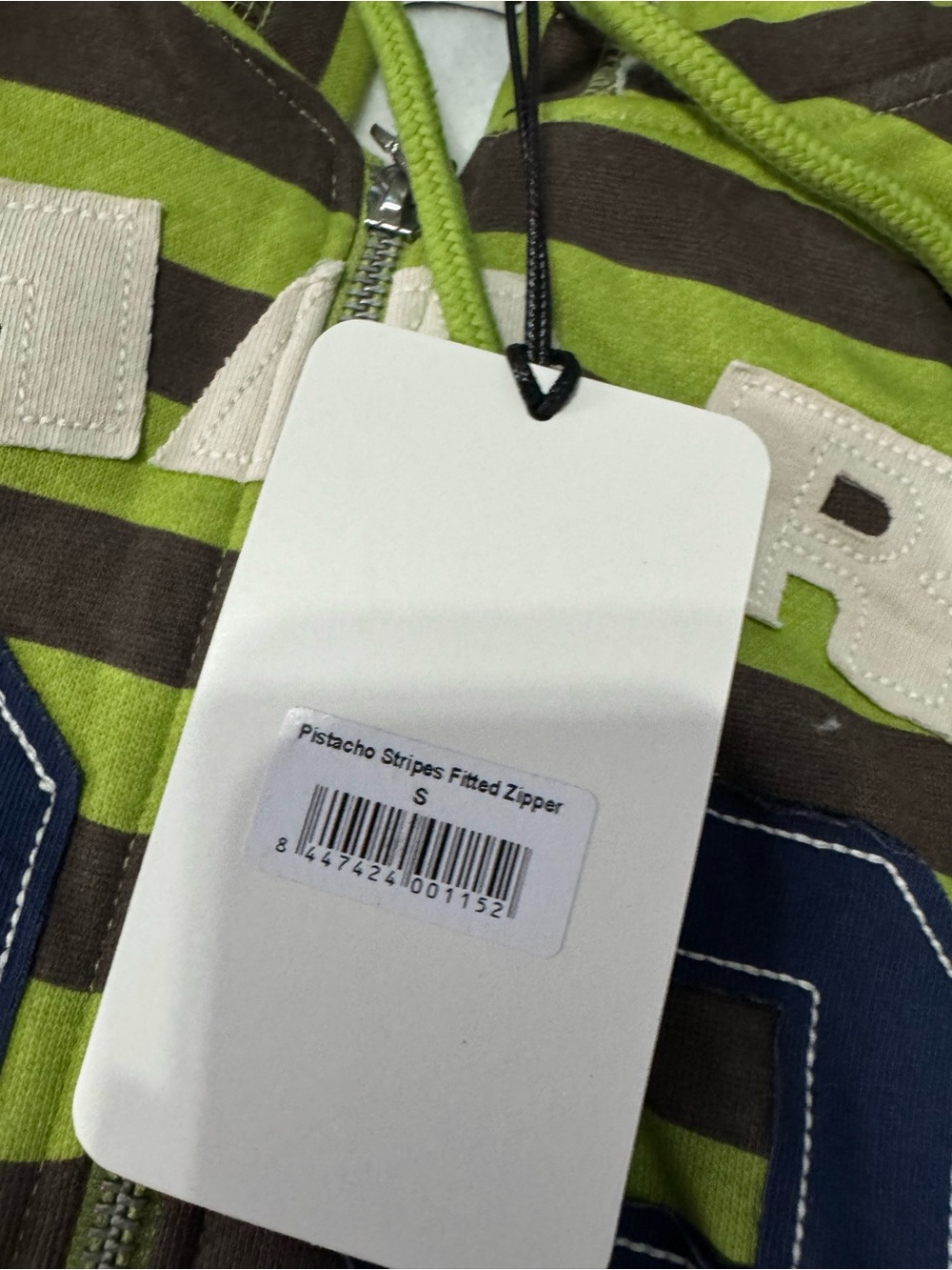 Omara Essential Green Striped Hoodie - Picture 4 of 5